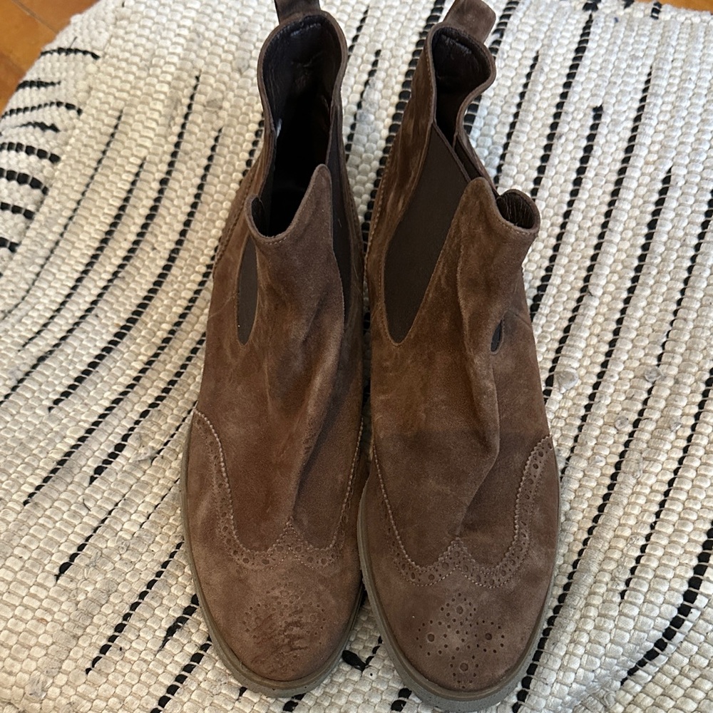 Men's Classic Brown leather/Suede Ankle Boots M8/W91/2